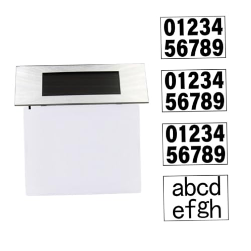 ELAYARD Numéro Maison Solaire LED Étanche Inoxydable et Lampe Extérieure Numéro Adresse Éclairage Automatique à Énergie Solaire pour Maison Jardin