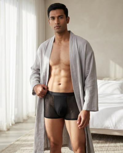 Image of Mesh Boxer Men's | Breathable Pouch | Dot Silky Smooth Innerwear |