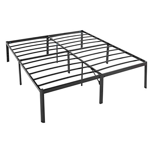 Amazon Basics Heavy Duty Non-Slip Bed Frame with Steel Slats, Easy Assembly - 18-Inch, King Amazon Basics Heavy Duty Non-Slip Bed Frame with Steel Slats, Easy Assembly - 18-Inch, King