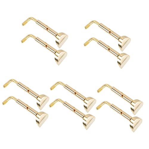 GOOHOCHY 10個 バイオリンあご止めねじ 便利な顎当てネジ バイオリンの交換部品 DIY ヘルパー 楽器の部品 あごの残りのネジ 快適なあご当て 真鍮 Golden