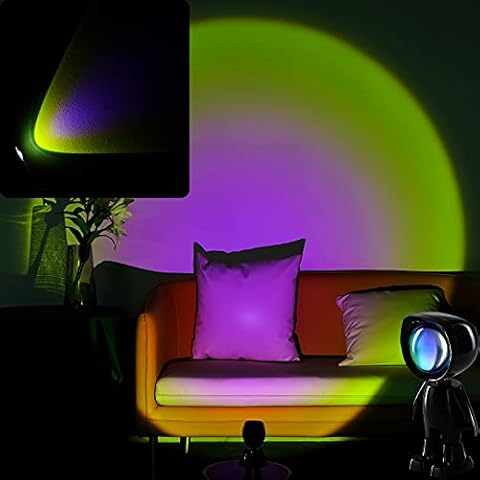 sunset lamp, ALPOWL sunset projection lamp with robot model appearance and USB charging function, sunset lamp projector with 360 degrees rotation for Photography/Selfie/Home/Living Room Decor(SUN-B) Cover