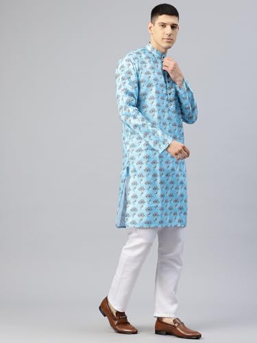 Image of Luxrio Kurta Set for Men Cotton Blend Kurta with Pyjama Set Ethnic Set