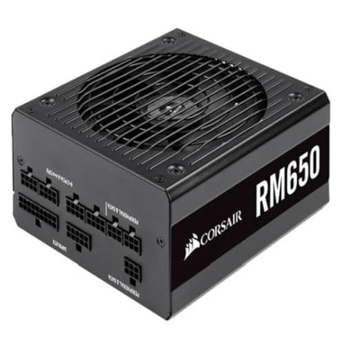 CORSAIR RM650 80 PLUS Gold Bloc d'alimentation ATX 650 W entièrement modulaire à faible bruit Noir