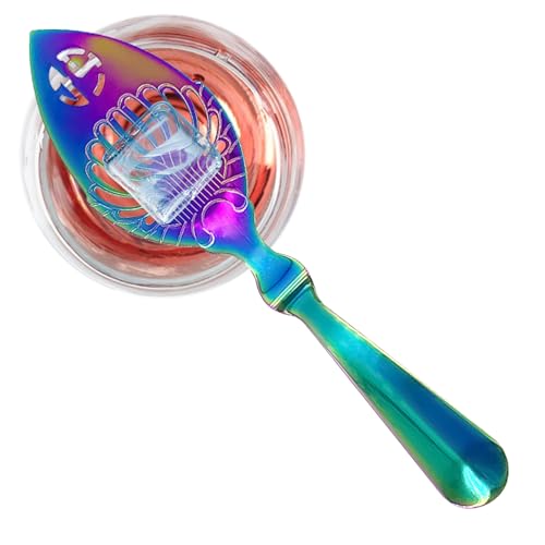 Fehlzeitlöffel - WORMWOOD -Kelle, Zuckerwürfelsieb | Premium 304 Edelstahlschlitzballe Löffel Mit Hohlem Griff Design, Spiegelpolierfinish Und...