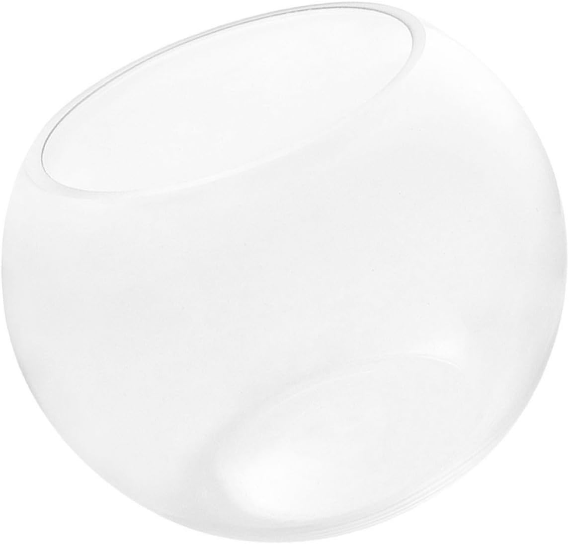 NOLITOY Glass Fish Bowl Portable for Small Fish and Hydroponic Plants, Round Spherical Glass Fishbowl Decorative Terrarium Vase Suitable for Office and Living Room