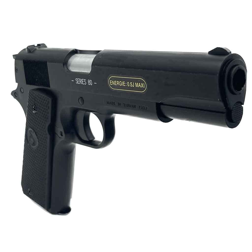 Pistola de airsoft Colt 1911 A1 HPA (0,5 julios) con cañón de metal