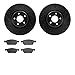 Dynamic Friction Company Front Brake Rotors-Drilled and Slotted-Black with 5000 Advanced Brake Pads 8502-54056