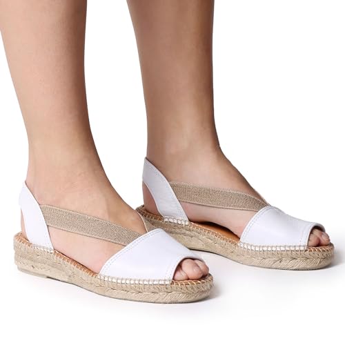Image of Toni Pons - ETNA - Flat leather sandal with elastics