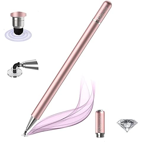 Benote Stylus Pens for Touch Screen, Fine Tip Stylus Magnetic Disc Universal Stylus Pens for ipad, iPhone, Apple, Android, Tablet, hp Chromebook, Phone, Tablet - Rose Gold Cover