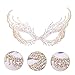 FOMIYES Rhinestone Alloy Decorative Party Mask Women’s Fashion Headband Simple Style Face Piece for Evening Events Random Color