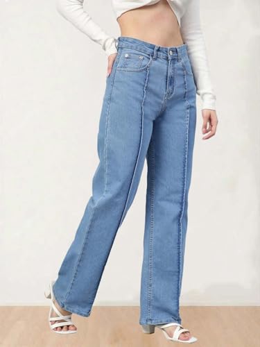 Image of KOTTY Women High Rise Straight Jeans