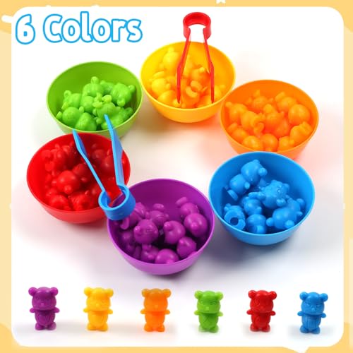 Image of UNIQUE KIDS Stacking Mouse Counting and Matching Game with Sorting Cups - Educational Montessori Toy for Color Classification, Sensory Development, and Learning for Toddlers and Preschoolers Age 3+