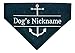 Dog Birthday Gifts Custom Text Dog Bandana Nautical Custom Pet Collar Scarf Bib for Medium to Larger Dogs Blue
