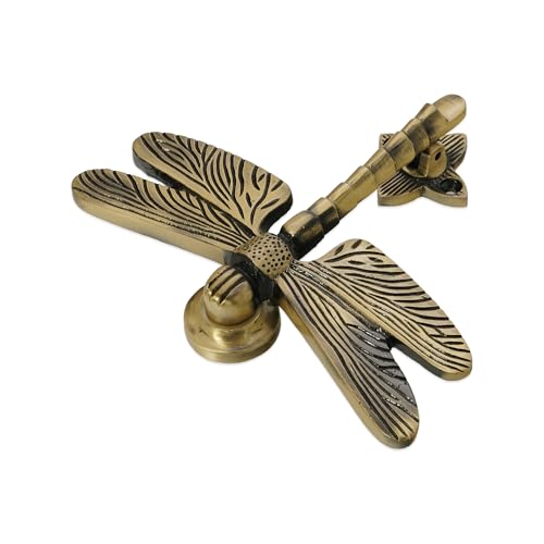 Heurtoir de porte libellule en laiton vieilli pour un cadeau de crémaillère mémorable
