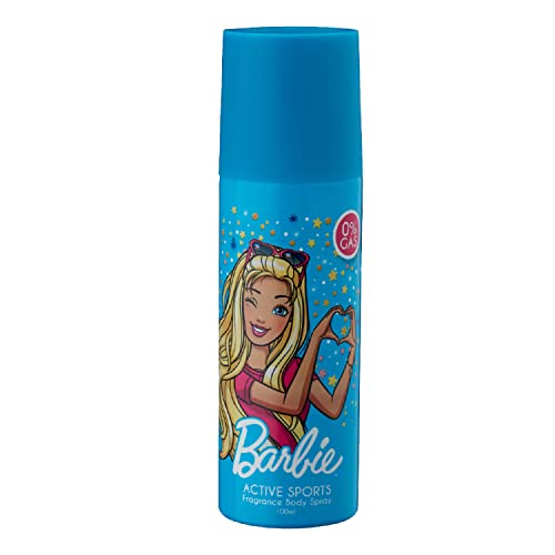 Barbie Fragrance Body Spray Active Sports For Unisex, 100ml – Fresh