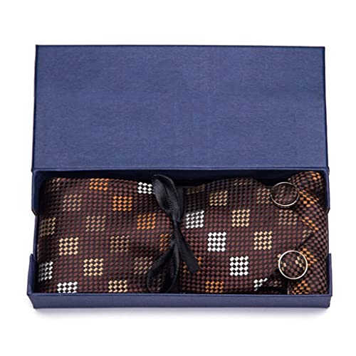 Set de corbata con gemelos y caja de regalo para hombre