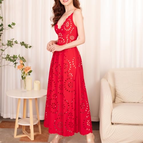 One Piece Cheeky Slimming Bathing Suit with Long Cover-Up Skirt,Scalloped Petal Hollow Out V Neck Monokini Swimwear2