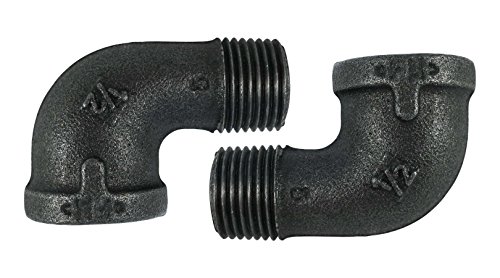 Ldr Pipe Décor Industrial Steel Grey ½-Inch 90° Street Elbow Fitting (2-Pack) #TOP11