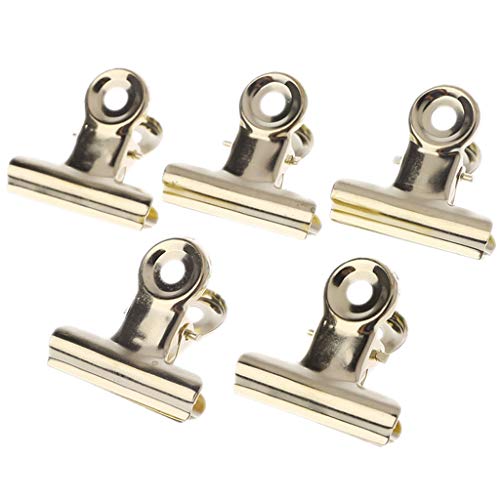 suoryisrty Binder Clip 5 Stücke Bulldog Letter Grip Clips Edelstahl Papier Datei Binder Clip Lebensmittel Tasche Verschlussklammern Stationäre Bürobedarf 50mm Cover