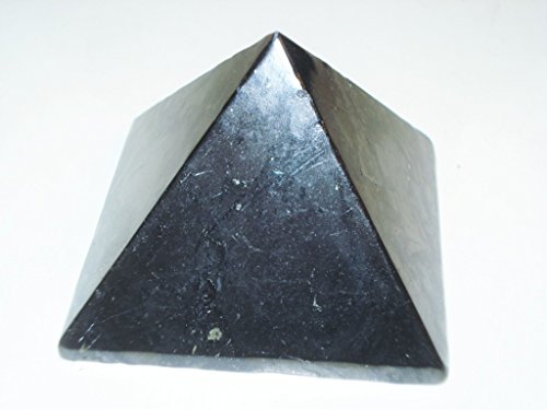 (#2) 1pc 51mm Pyramid Shungite "A-Grade" Rare Large 100% Natural From Shunga Russia Polished Healing Crystal Gemstone Protection Stone