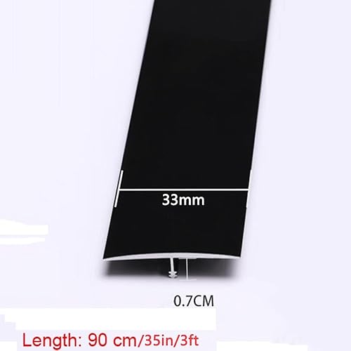 Miniatura 6 de Tira de transición de aluminio para moldura en T para puertas, tira de borde de puerta, tira de umbral de 1.299 in de ancho, tiras de cubierta de