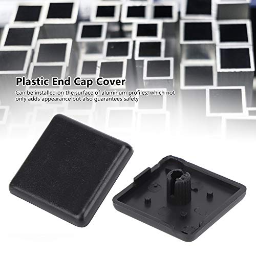 Image of 50Pcs EU Standard Aluminum Profiles End Cap Cover Black Plastic Fasteners Round Plastic Hole Plugs Biscuits Plugs (European Standard 2020)