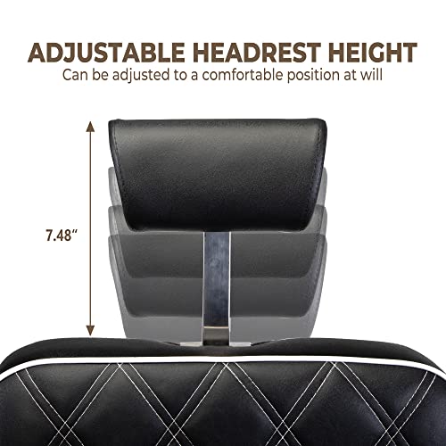 Reshable Vintage Barber Chair Heavy Duty Hydraulic Recline Salon Chair Classic Chairs For Hair Stylist,Salon Spa Tatto Barbershop Equipment,Black #TOP2