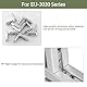 alwaiiz 10 Stück Alu Winkel, Aluprofile 3030 Nut 8 M6 T Slot 90° L-Form Klammern Inneneckverbinder, Aluprofil Verbinder Winkelwinkel mit Schrauben