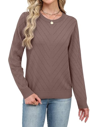 SAMPEEL Womens Sweaters Crew Neck Long Sleeve Tops Knit Soft Pullover Sweaters Cozy Dressy Casual Shirts Fashion Clothing3