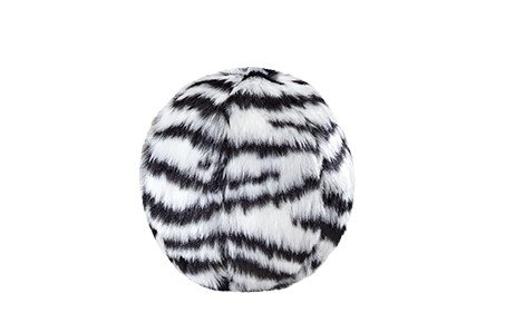 Fluff & Tuff SQUEAKERLESS Small Zebra Ball Dog Toy