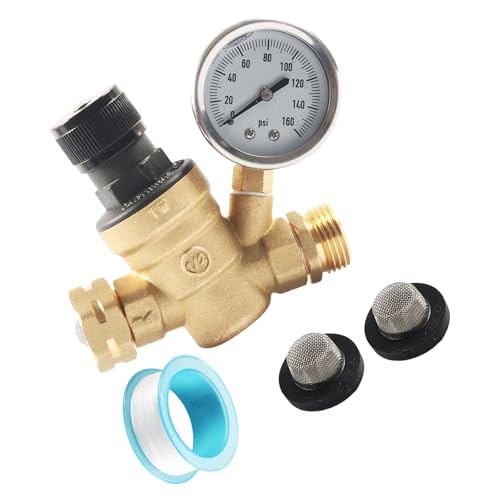 Regulador de presión de agua para camping: protege la tubería de tu remolque de forma ajustable