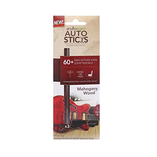 Enviroscent 01079-036 Mahogany Wood Autosticks Car Air Freshener - 2 per Pack
