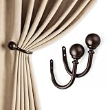 Deco Window Enhance Your Window Treatment Brown Oil Rubbed 2 Piece Curtain Holdbacks for Elegant Drapery Display