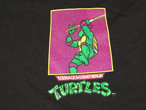 TMNT Donatello Classic Retro Character Men's Black Sleep Pajama Shorts2