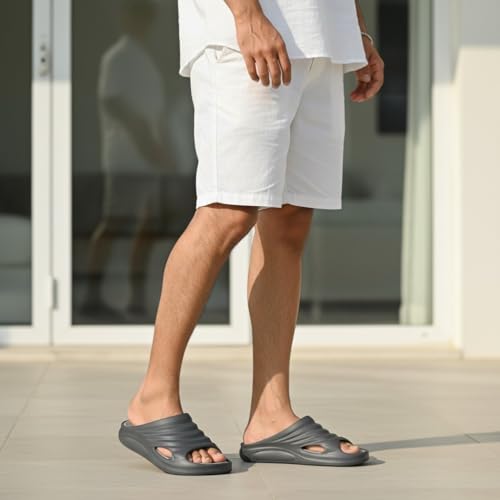 Image of GLJ All Weather Men Casual Sandal Flip Flops Home EVA Soft Slippers True Fashion Outdoor Beach Flat Foam Slides