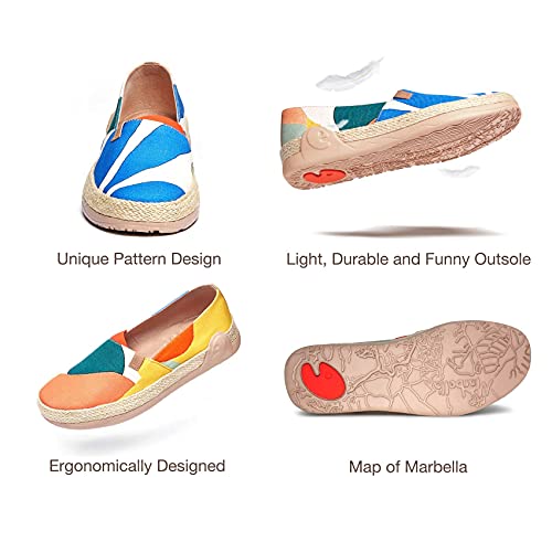 Image of UIN Shoes for Women Slip On Sneakers Comfortable Lightweight Barefoot Travel Art Painted Casual Loafers