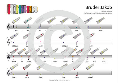 Einfacher!-Geht-Nicht: 16 Kinderlieder BAND 1 – für das SONOR BWG Boomwhackers Glockenspiel mit CD: Das besondere Notenheft für Anfänger