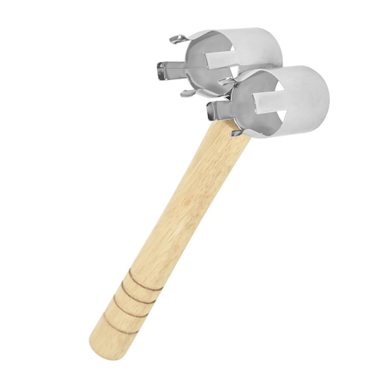 Beatifufu Dual Head Moxibustion Stick Clamp Moxa Sticks Holder for Therapy Wooden Handle Moxibustion Tool