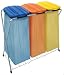 artex 21.09.03 Portasacchetto Sack-Fix-3" Raccolta Differenziata Coperchi Blu/Arancio/Giallo Misure Cm 96x42x82h