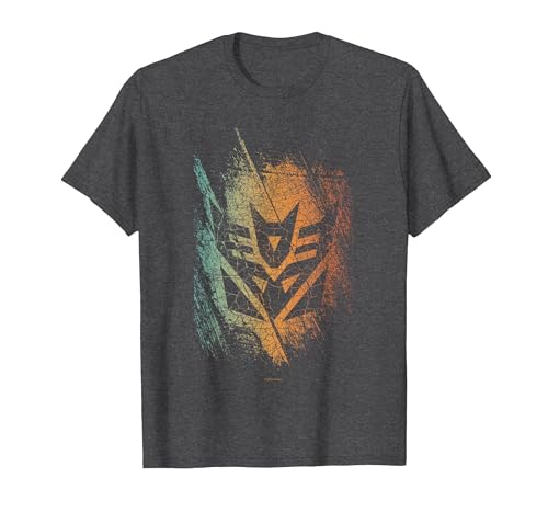 Image of Transformers Classic Decepticons Emblem Distressed Logo T-Shirt, Men, Dark Heather Grey, Medium