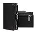 Porta Carte di Credito BEWMER 1 ZIP Schermato | Portafoglio Slim da Uomo e Donna | Porta Tessere e Documenti con Rfid Protection e Fermasoldi in Carbon Fiber (Nero con Zip)