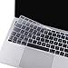 MOSISO Cubierta del Teclado Compatible con MacBook Air 13 Pulgadas Retina A1932 versión 2019 2018, Piel de Silicona Protectora Impermeable a Prueba de Polvo (EU Layout),Claro
