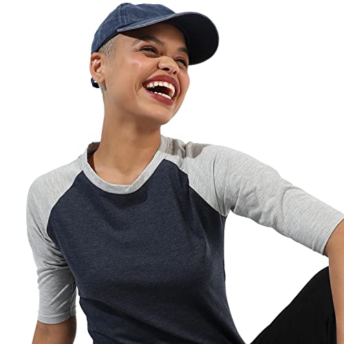 Image of Campus Sutra Women's Regular Fit Tops (CS23SS RGQS W PLN GRDN Navy Blue-01 M)