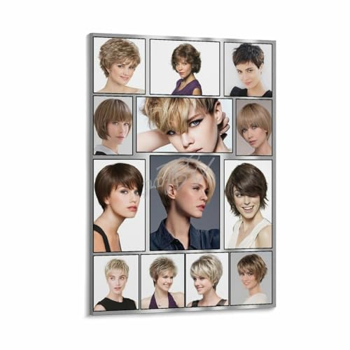 Women's Short Hairstyle Poster, 13 Pixie Cut & Bob Styles