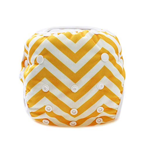 Baby Toddler Boys & Girls Reusable Swim Diaper Shorts Waterproof and Leak-Proof Swimming Trunks,0-3 Years (F)