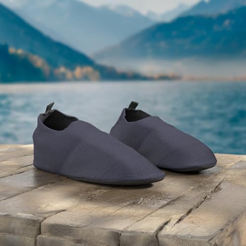 Image of ANLUKE Water Shoes for Women Men Quick-Dry Swim Shoes for Pool & Beach | Breathable knit upper with a flexible barefoot feel; ideal for pool, beach, swim, yoga or slippers.