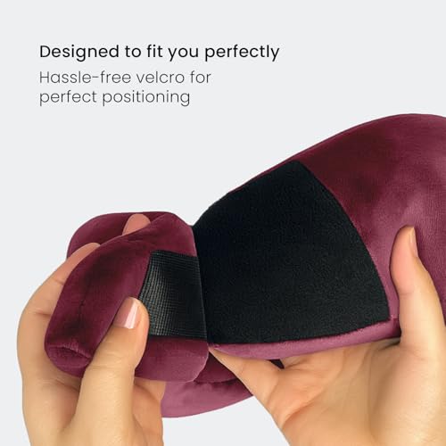 Image of Sassoon | Neck Pillow for Travelling |Memory Foam Travel Neck Pillow | with Adjustable Velcro Strap | Perfect for Airplane, Car, Train Travel with Cover & Machine Washable -Chestnut, Standard Size