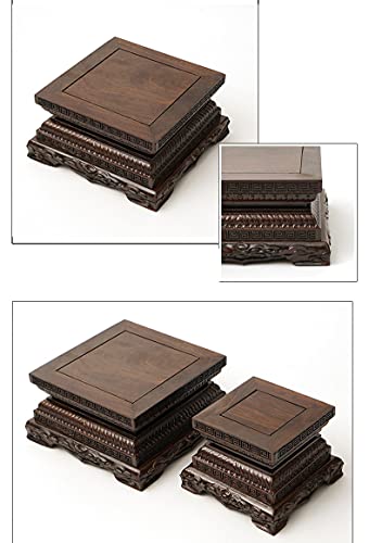 Base de Madera Ébano para Estatua de Buda 6.7x6.7x3.1 in miniatura 7