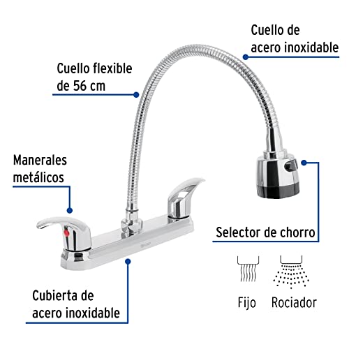 Mezcladora para fregadero cuello flexible 2 Imagen adicional
