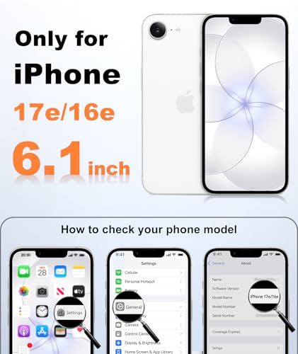 Image of FNTCASE for iPhone 17e & iPhone 16e Case: [Compatible with Magsafe] Solid Matte Magnetic Phone Cover with [Full Camera Protection] [Screen Protector] Military Grade Shockproof Protective, Orange